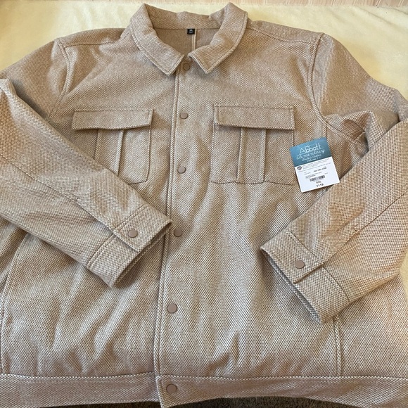 NEW Long Sleeve Beige Snap Jacket - Picture 3 of 7